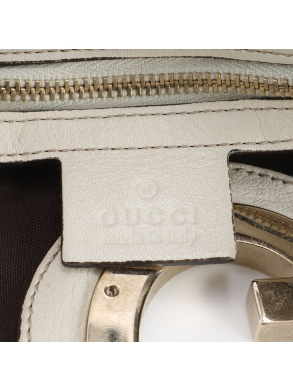 Gucci GG Canvas Logo Leather Tote Shoulder Hand - Picture 8 of 9